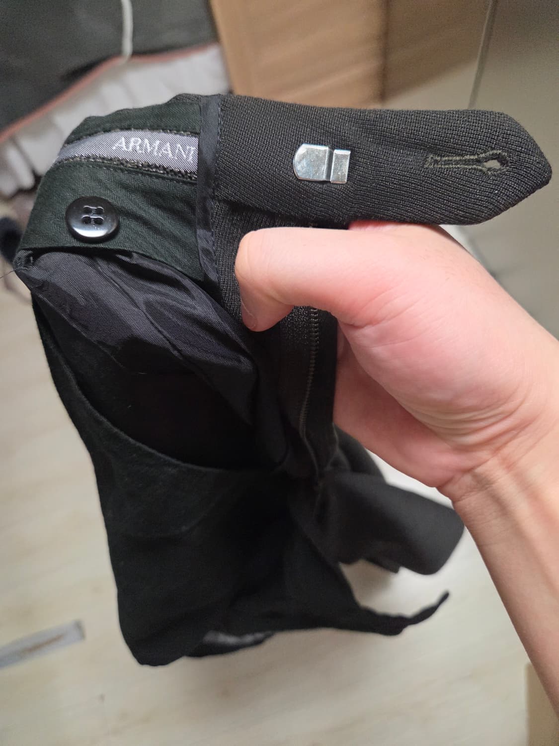 아르마니 꼴레지오니 블랙 슬랙스 34 상품이미지4