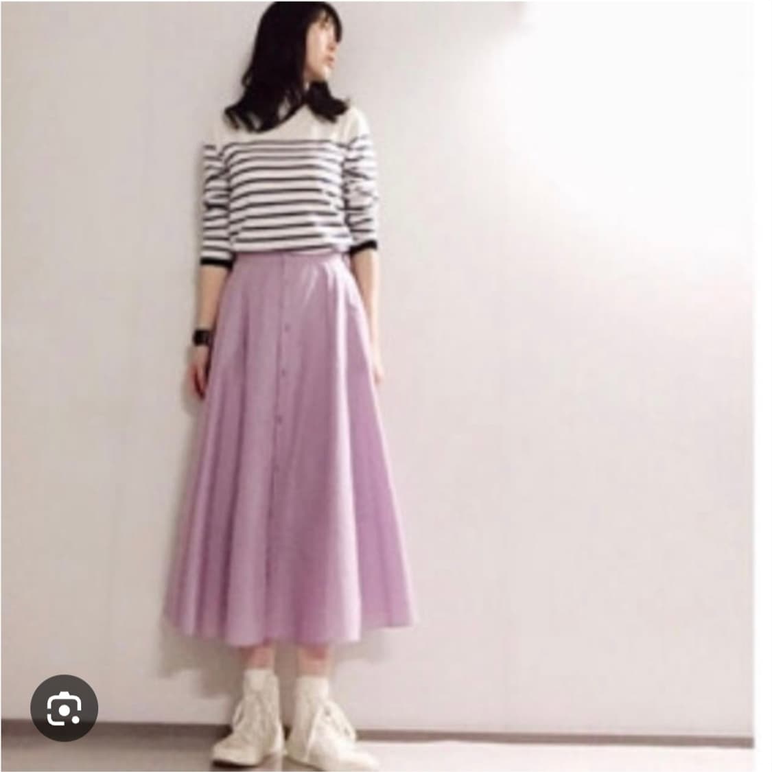 유니클로 버튼 서큘러 스커트M 상품이미지1