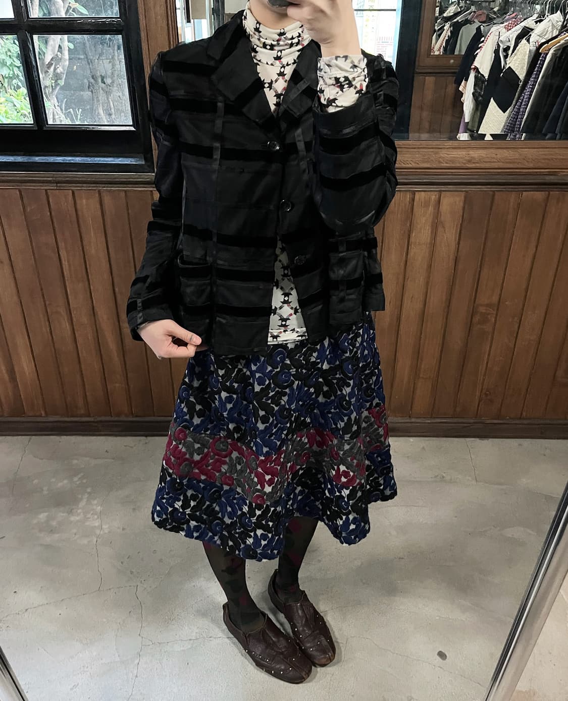 COMME DES GARCONS striped velvet jacket 상품이미지5