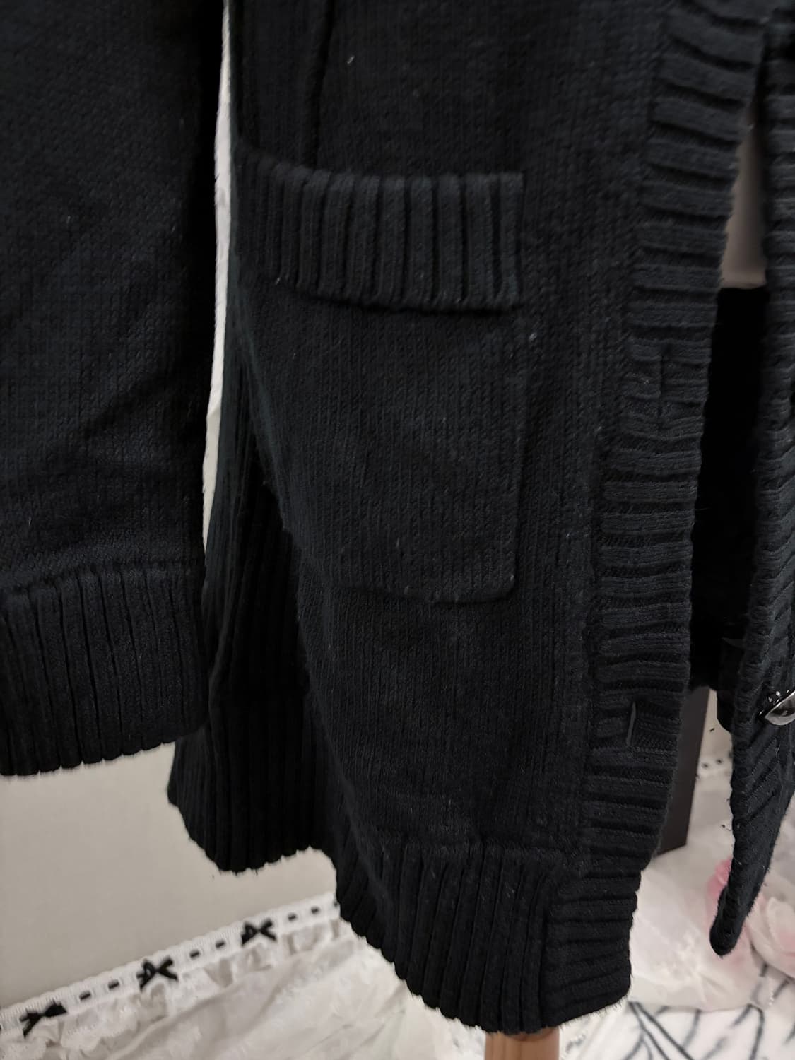y2k 블랙페어리 롱 니트 가디건 상품이미지6