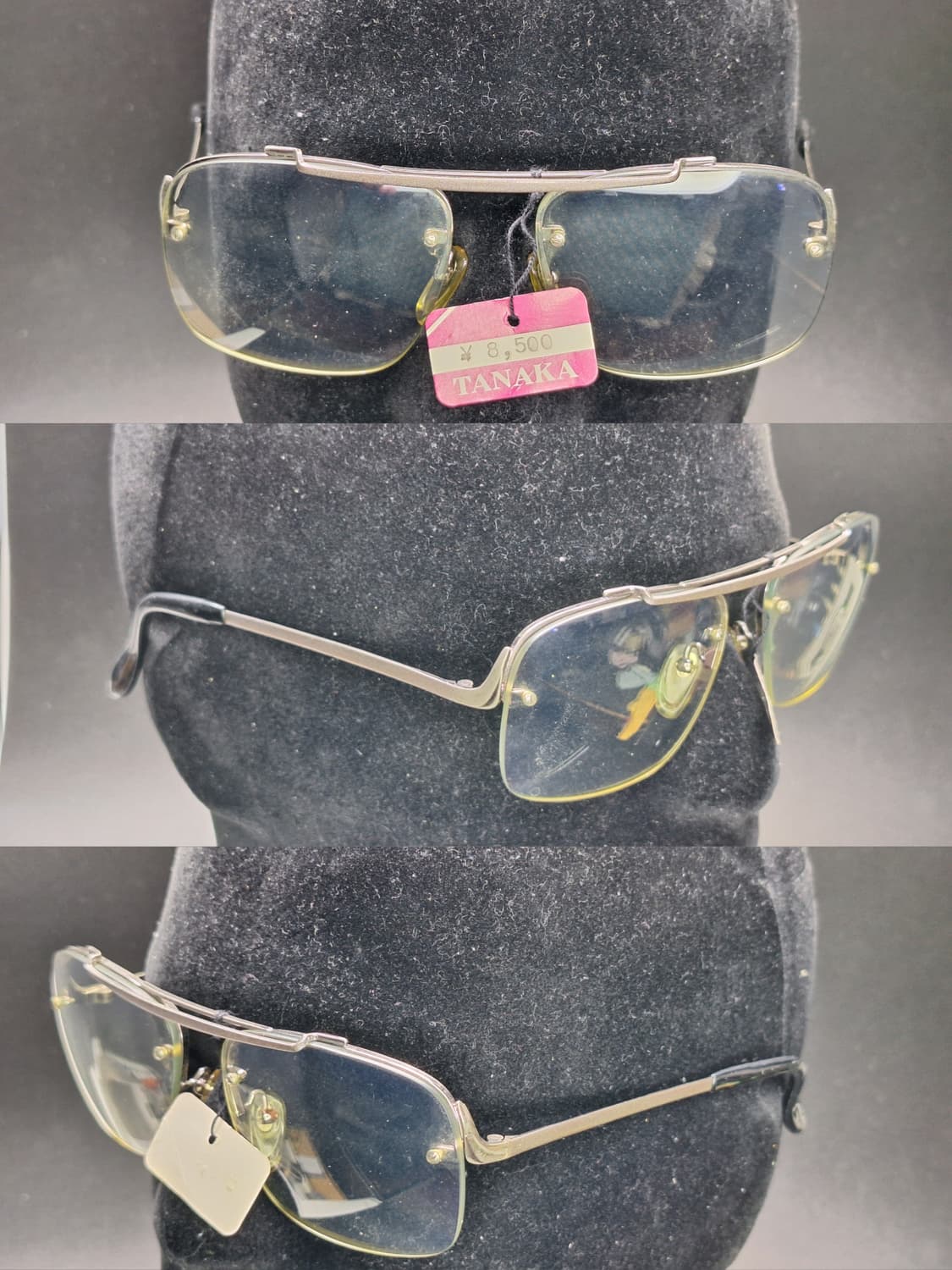 80s 일본제 빈티지 데드스톡 미사용/반무테 선글라스 겸 안경테 고프코어 상품이미지3