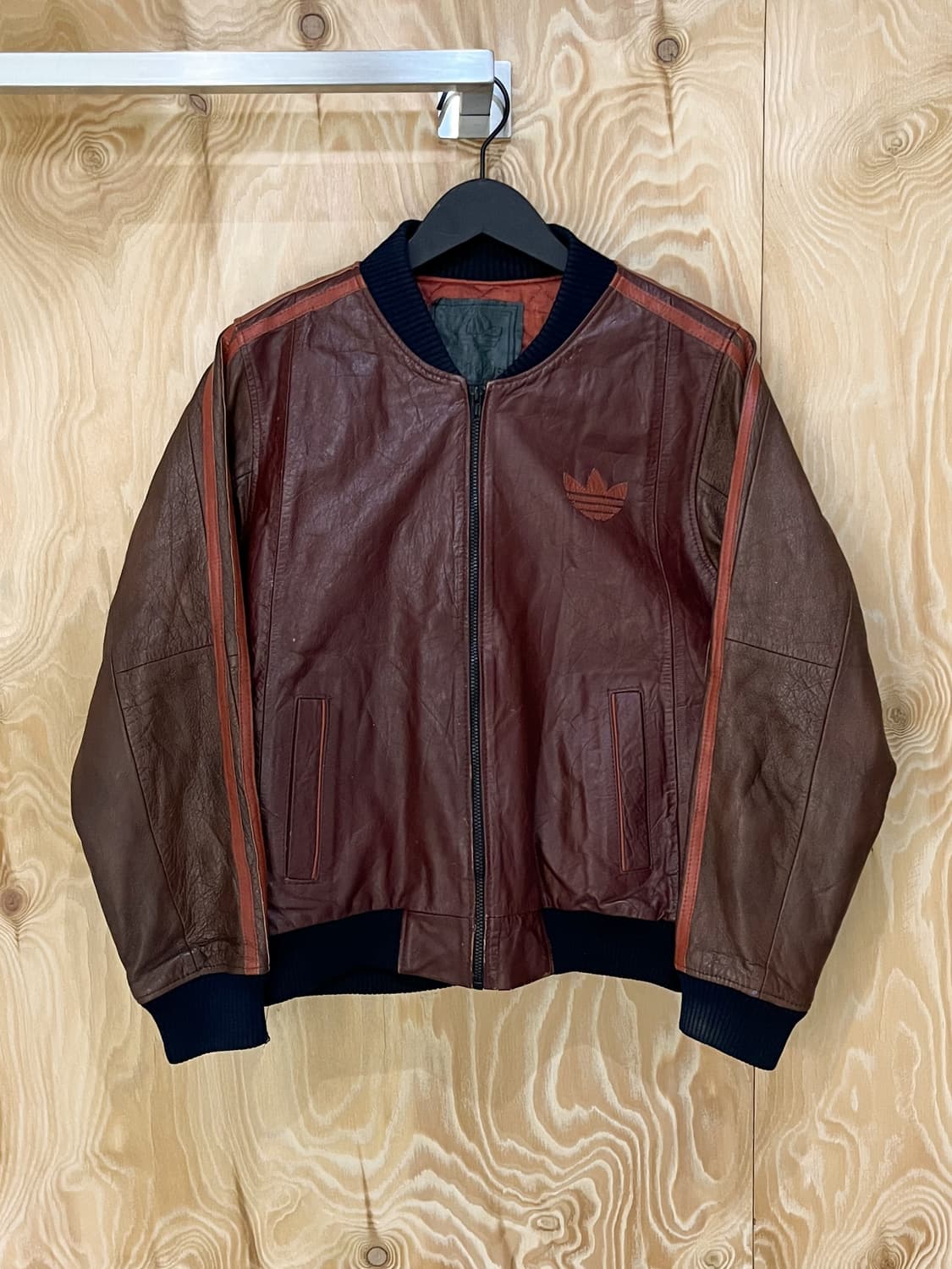 아디다스 80's 빅 트리포일 레더 자켓 상품이미지5