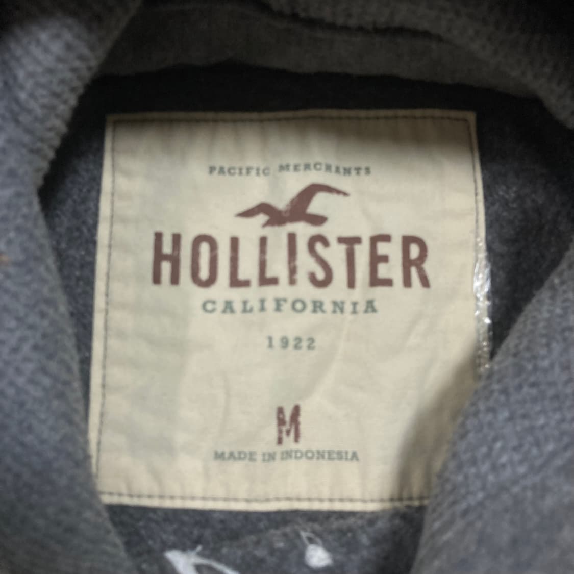 홀리스터 y2k 스펠아웃 빅로고 그레이 후드티 상품이미지3