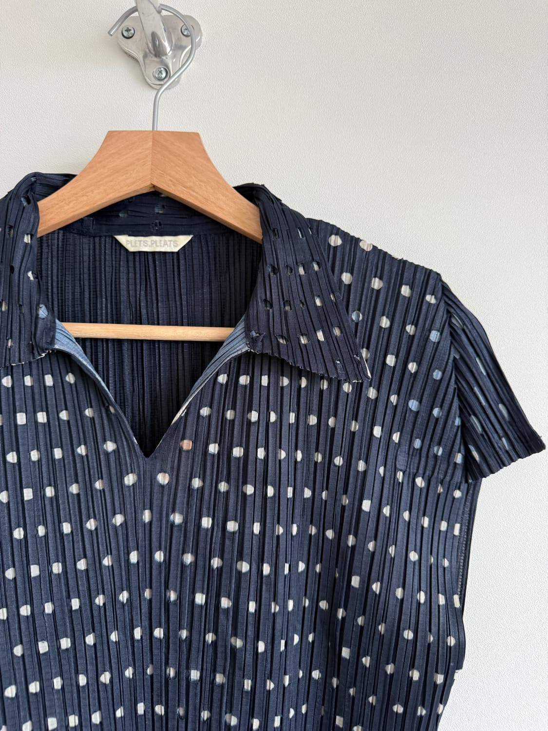 Pre owned 도트 플리츠 탑 상품이미지3