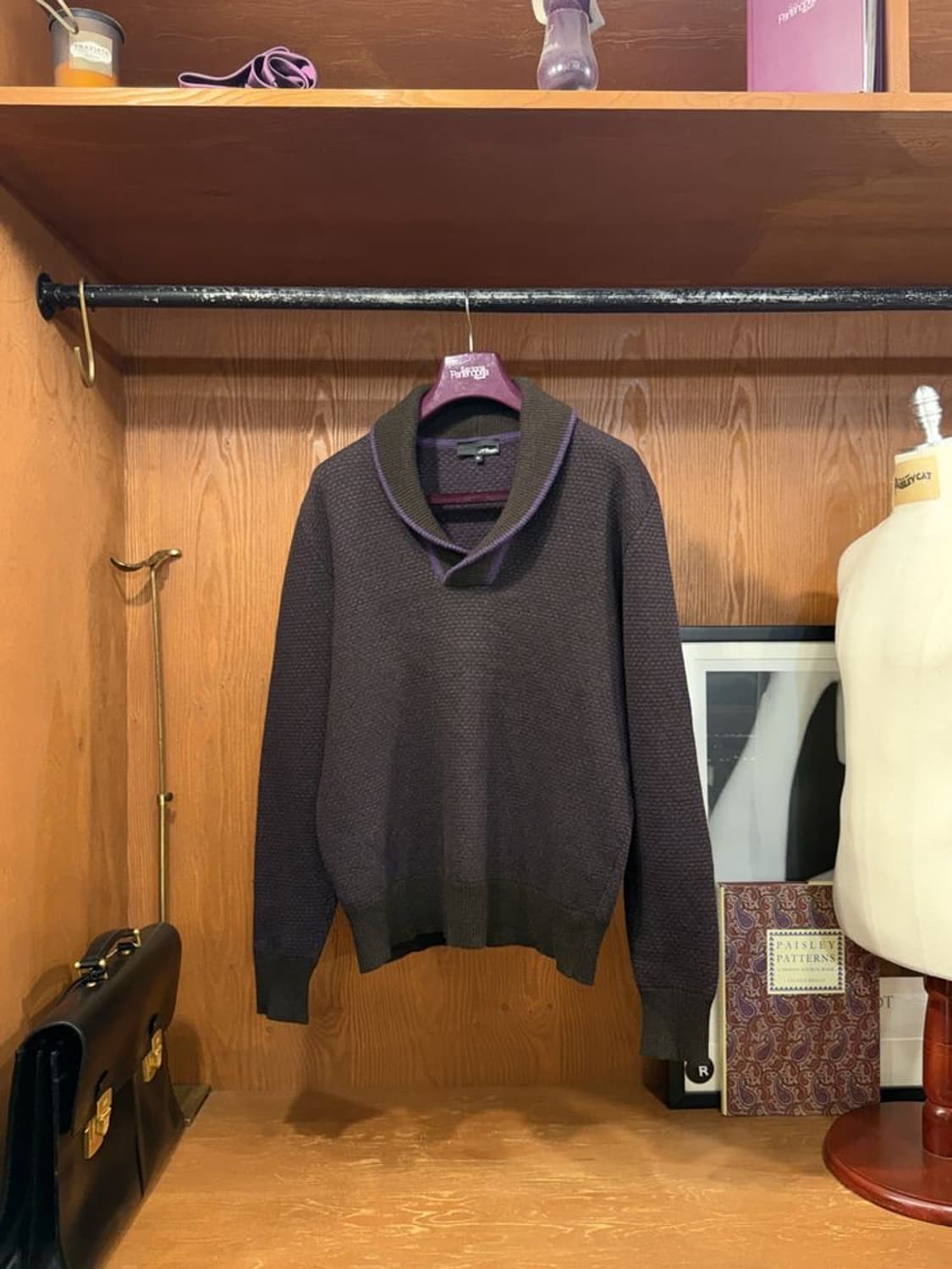 듀퐁 숄칼라 니트 상품이미지1