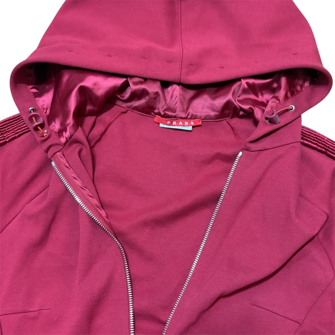 PRADA SPORT RED DOUBLE ZIP-UP HOODIE 상품이미지2