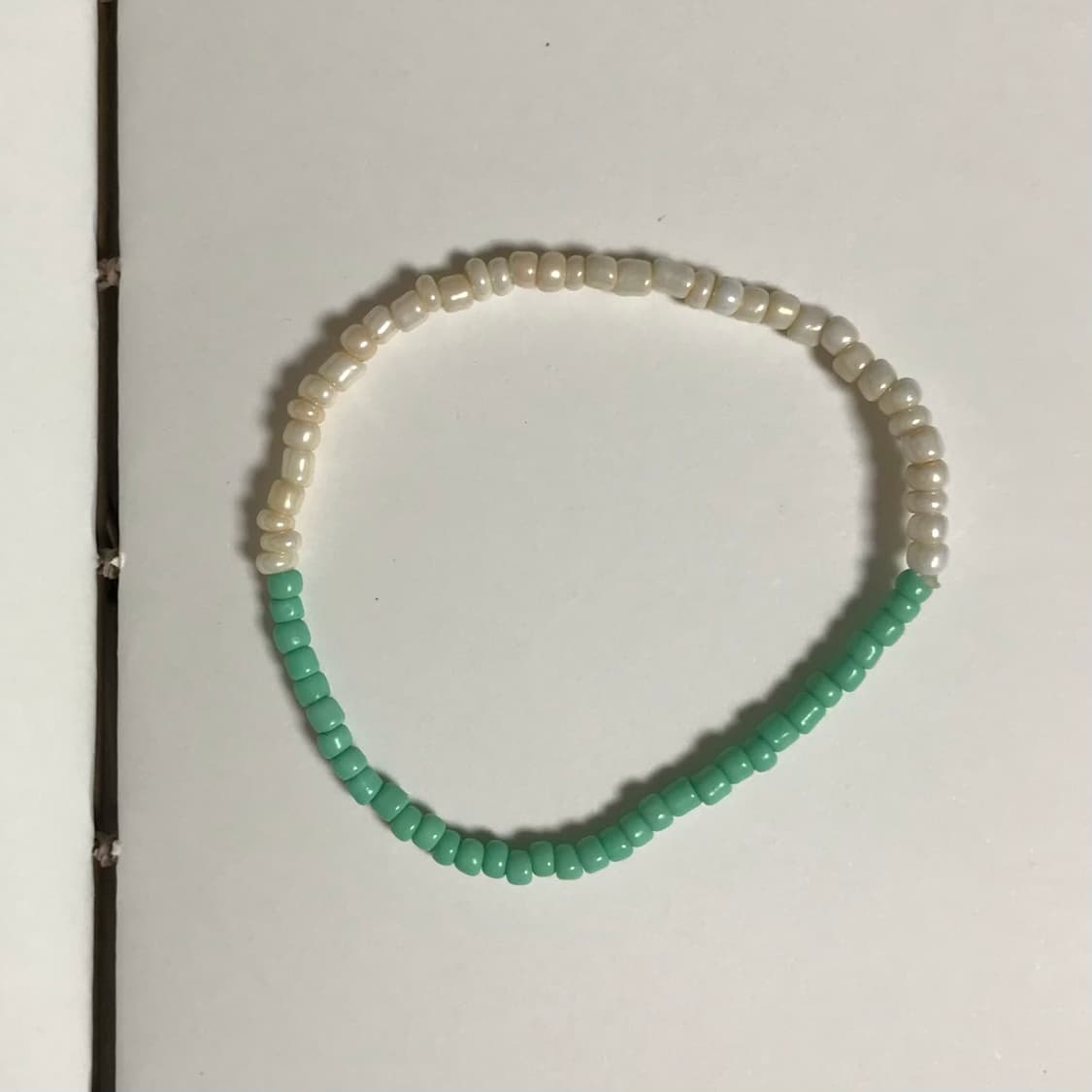 핸드메이드 민트 비즈 팔찌 상품이미지1