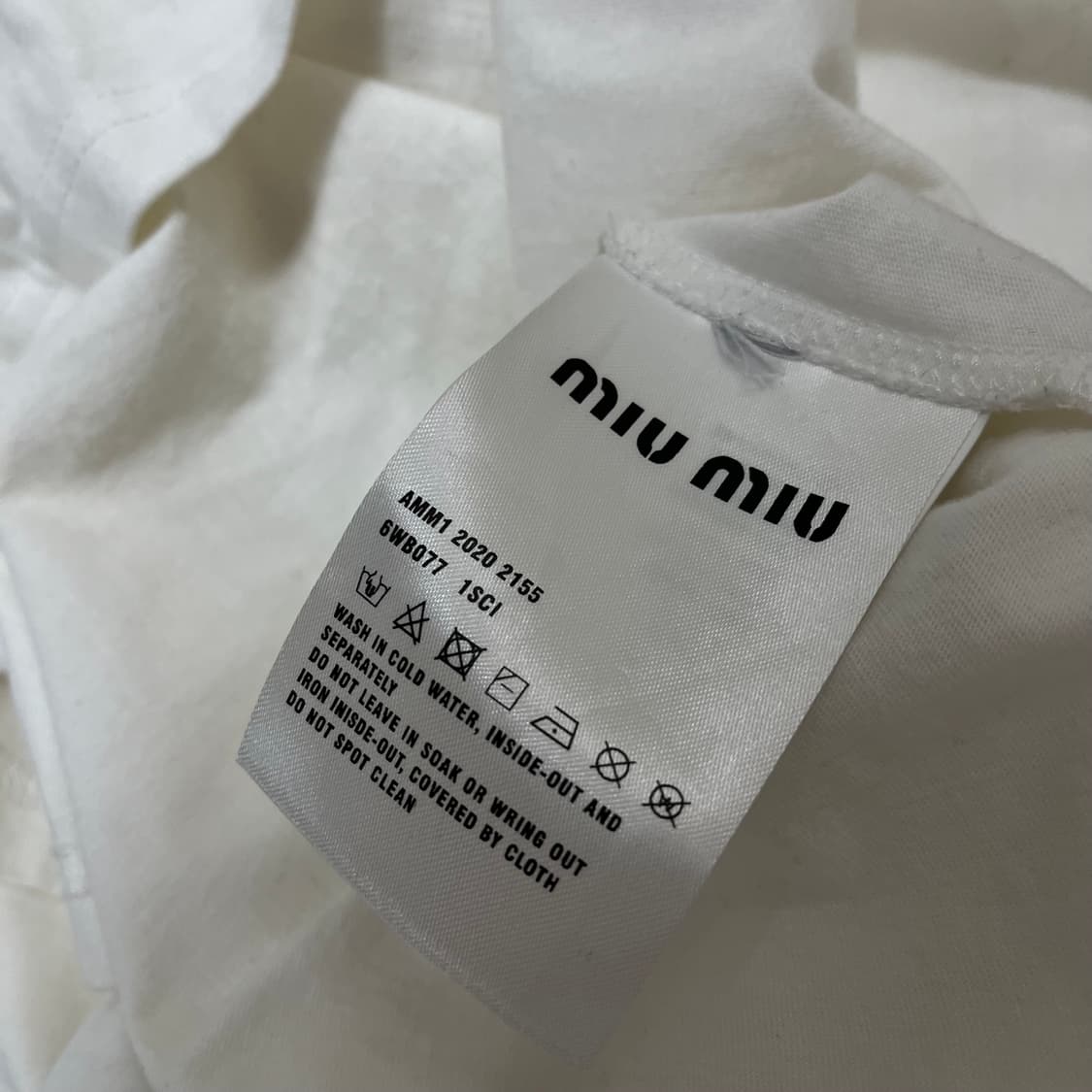 미우미우 MIU MIU 빅로고 반팔티 S/90 상품이미지7