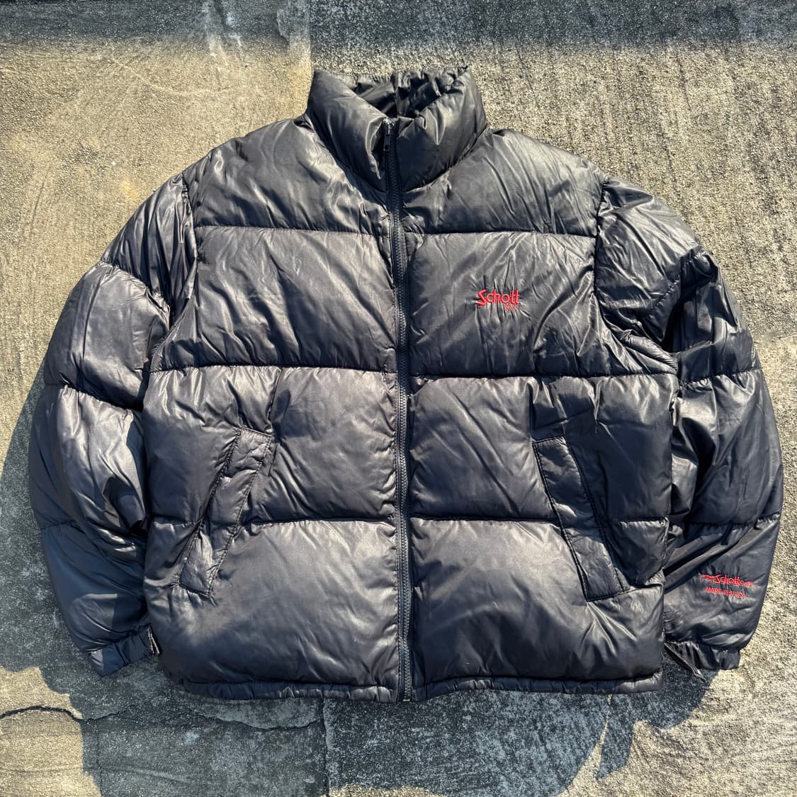 [L~XL] 90s Schott 쇼츠 다운 패딩 자켓 상품이미지1