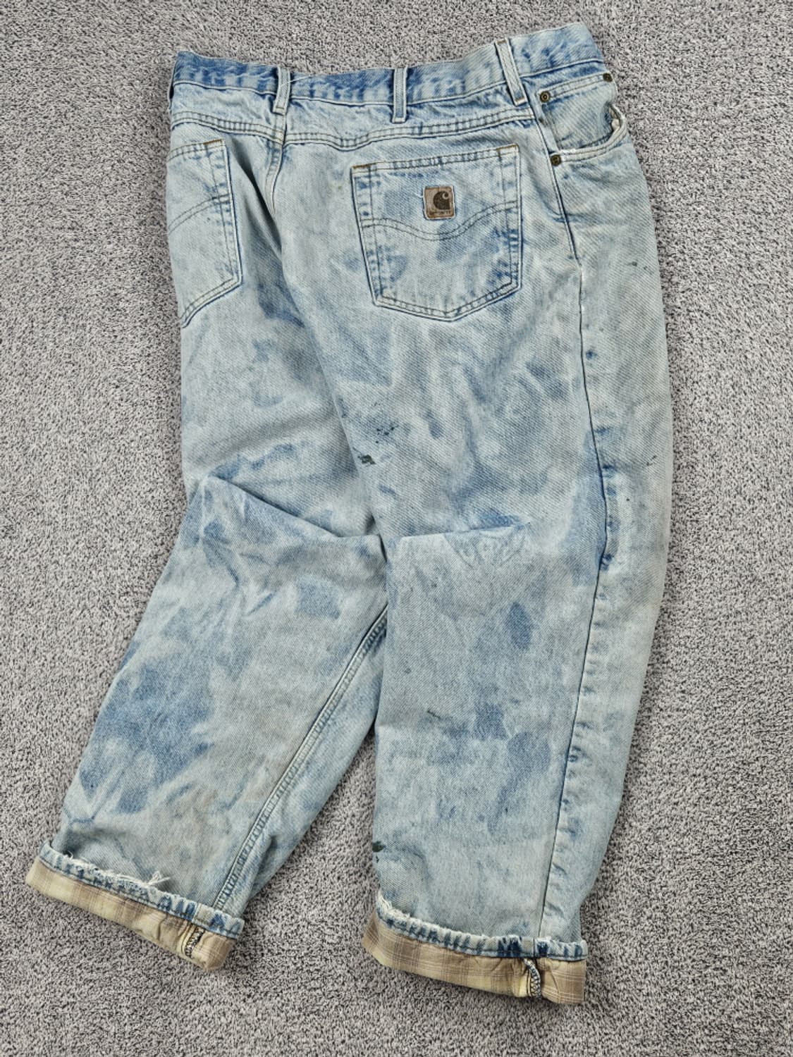 칼하트 헤비 플란넬 워시드 데님 워크 팬츠 ( 36X30 )/ 10518 상품이미지4