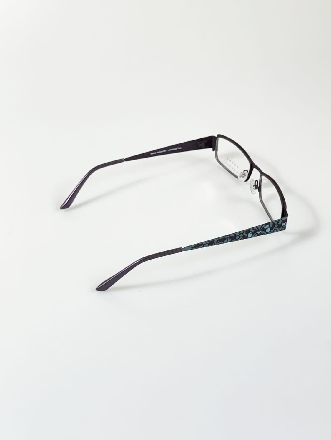 NORMA KAMALI 슬림 스퀘어 메탈 프레임 빈티지 안경 상품이미지4