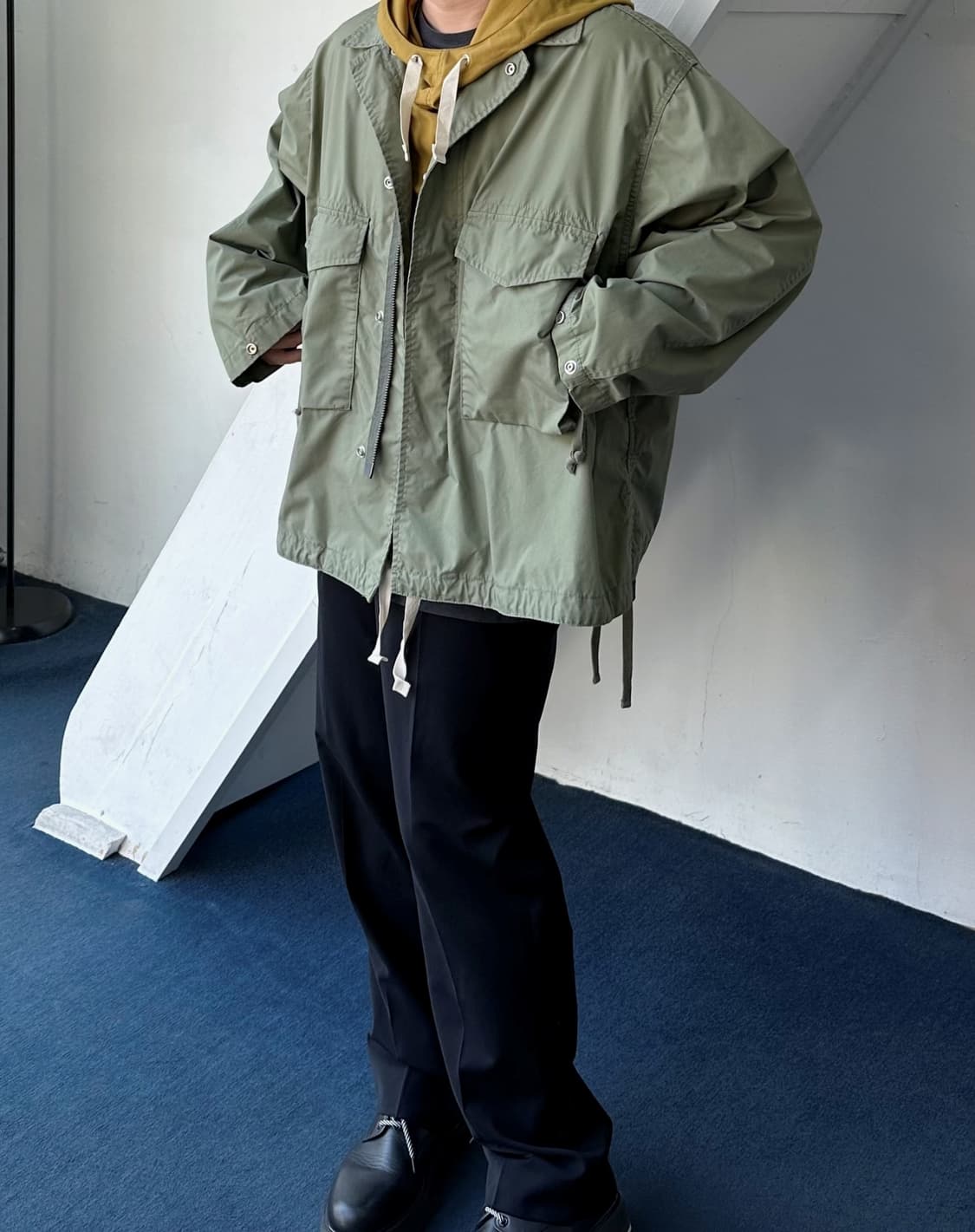 Military 2way zip BIG blouson 상품이미지6