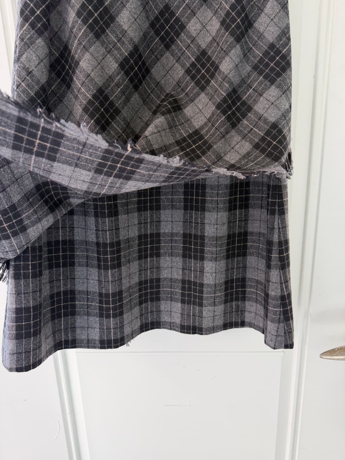 일본빈티지 울 타탄체크 프린지 롱스커트 상품이미지9