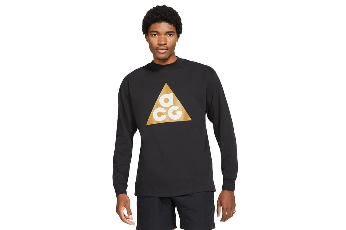 [XL:US]나이키 ACG 롱슬리브 로고 티셔츠 블랙 상품이미지1