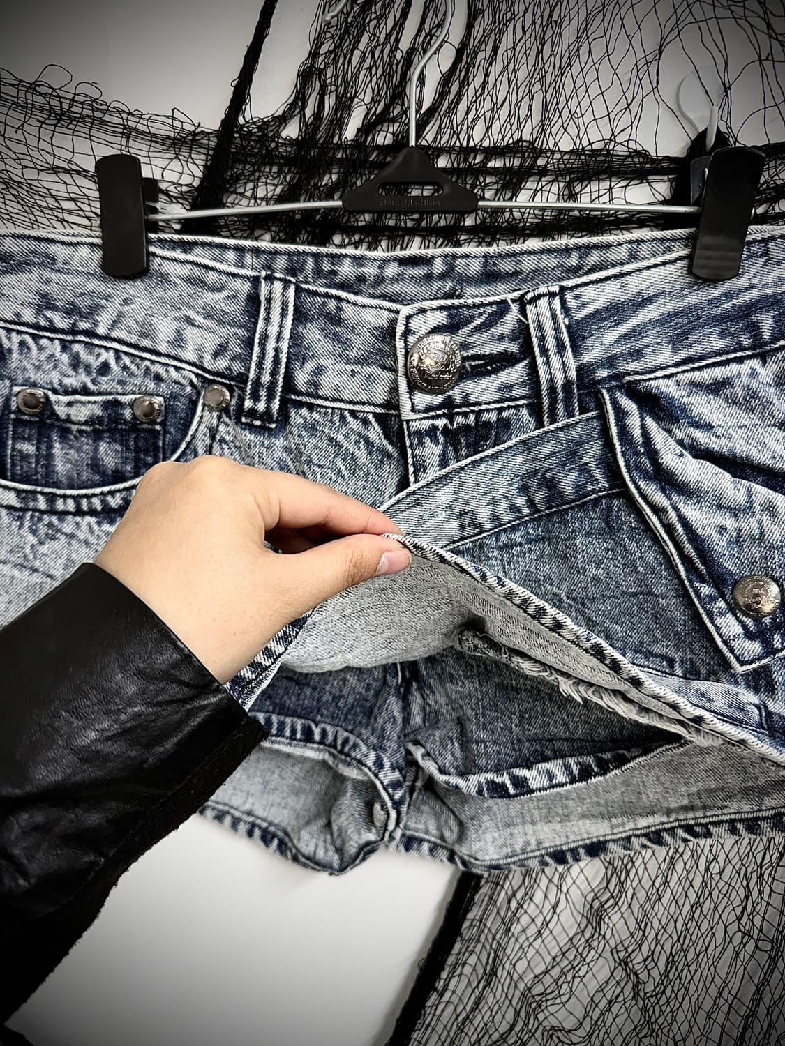 00s washing detailed denim shorts 상품이미지5