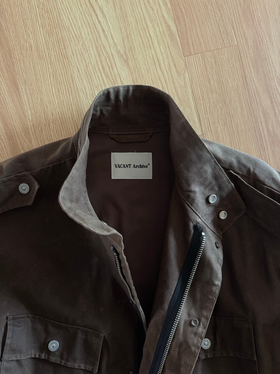 베이컨트아카이브 왁스 필드자켓 브라운 size :S 상품이미지4
