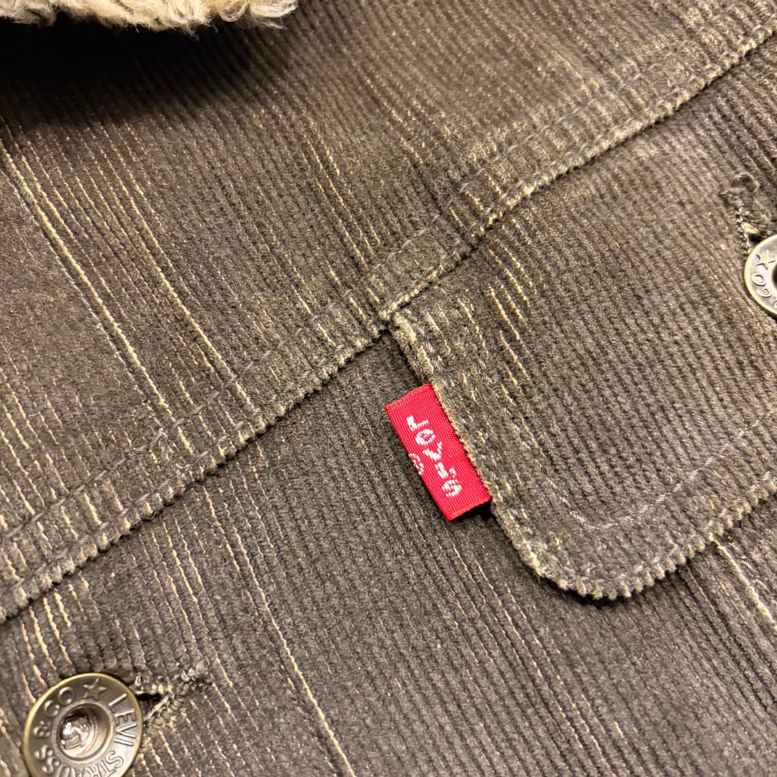 [L] 리바이스 코듀로이 쉐르파 트러커 자켓 브라운 C62 상품이미지5