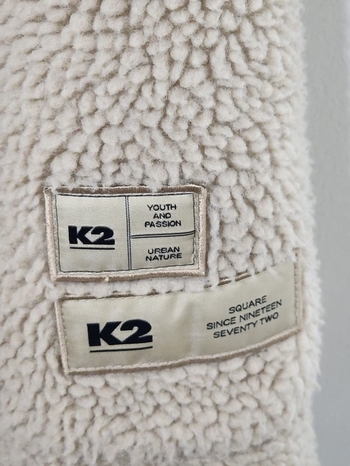 (100) K2 플리스 점퍼 베이지 뽀글이 케이투 후리스 자켓  상품이미지4