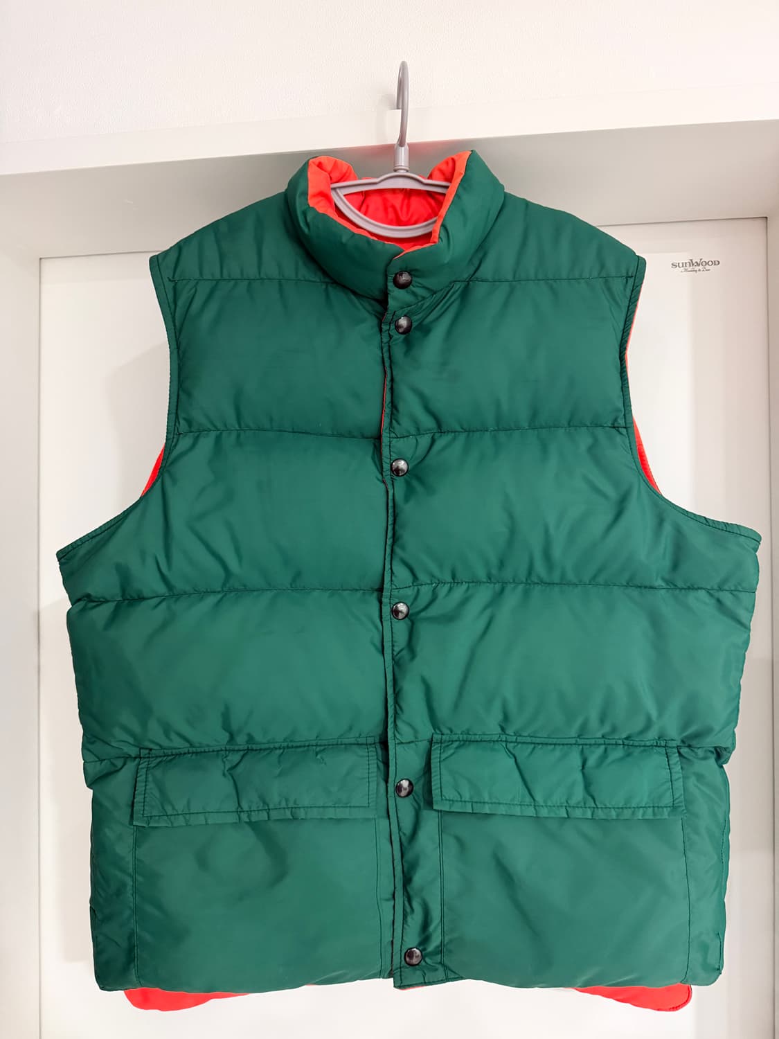 [L/105] 90's 울리치 리버시블 패딩 베스트 패쪼 패딩조끼 상품이미지1