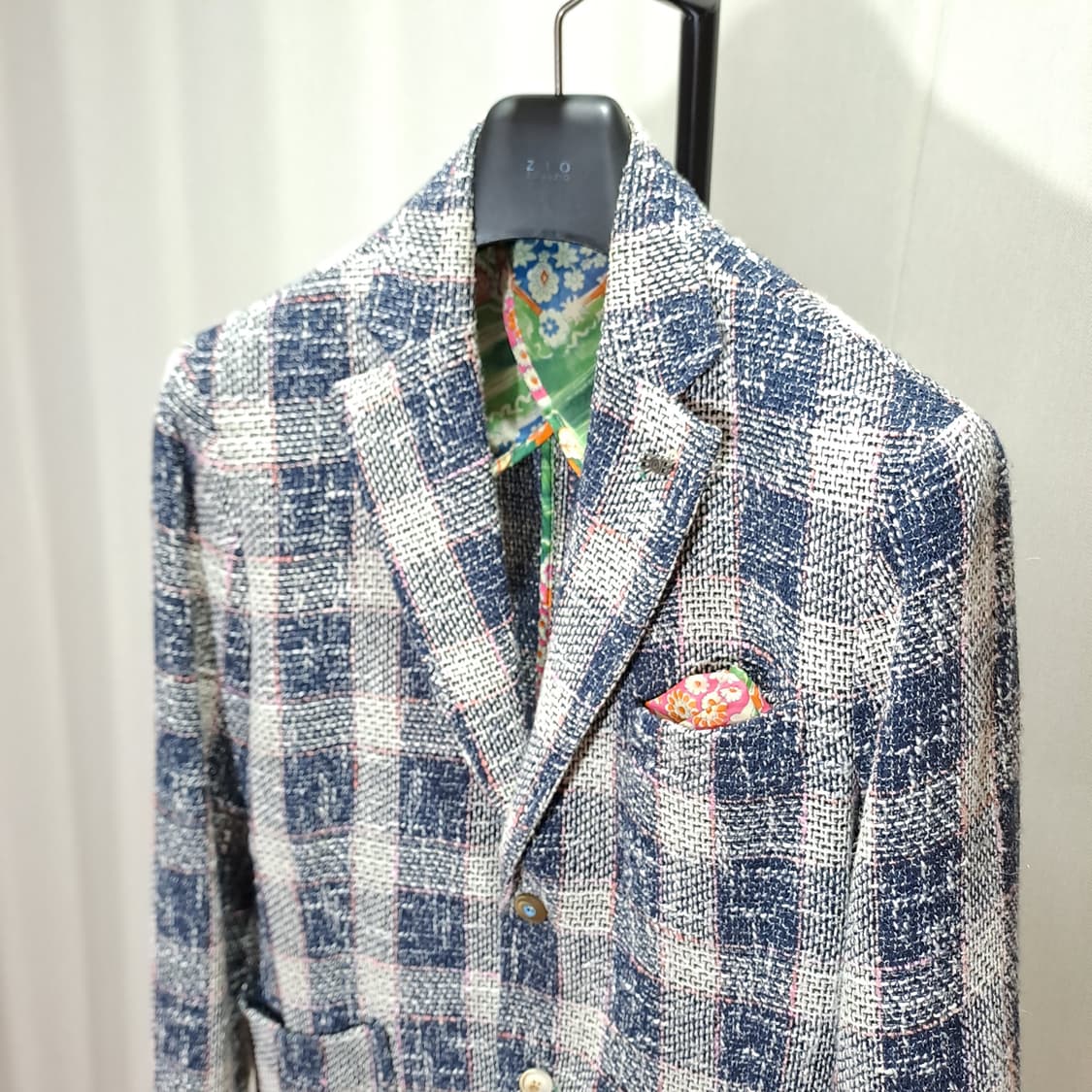 (택포) BOB 이태리정품 핸드메이드 보카시 체크블레이져 L B742 상품이미지3