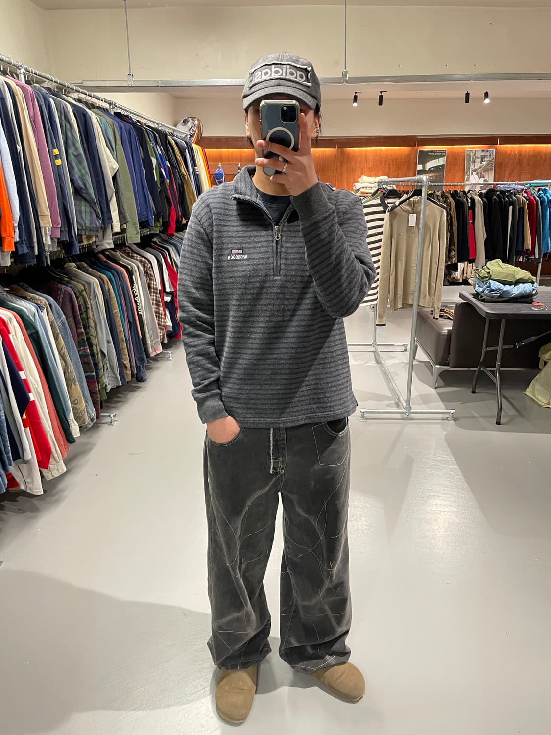 맥그리거 스트라이프 반집업 티셔츠 상품이미지4