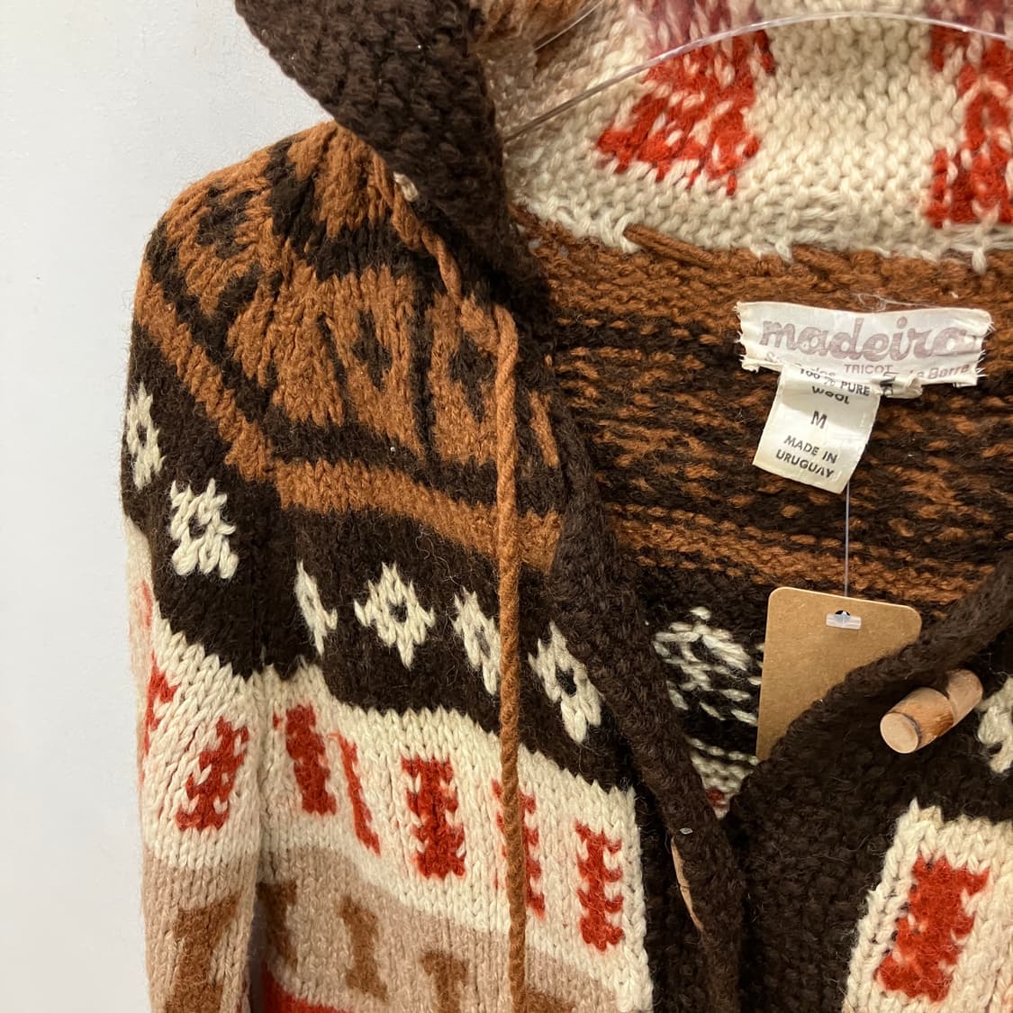 빈티지 노르딕 더플 후드 가디건 상품이미지3