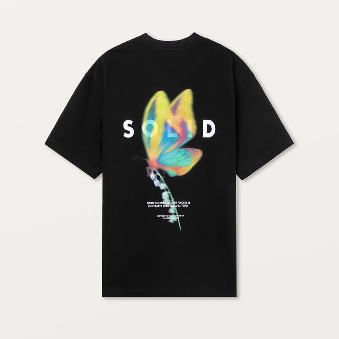 솔리드옴므 버터플라이 티셔츠(블랙,택비닐채보관,52사이즈)  상품이미지1