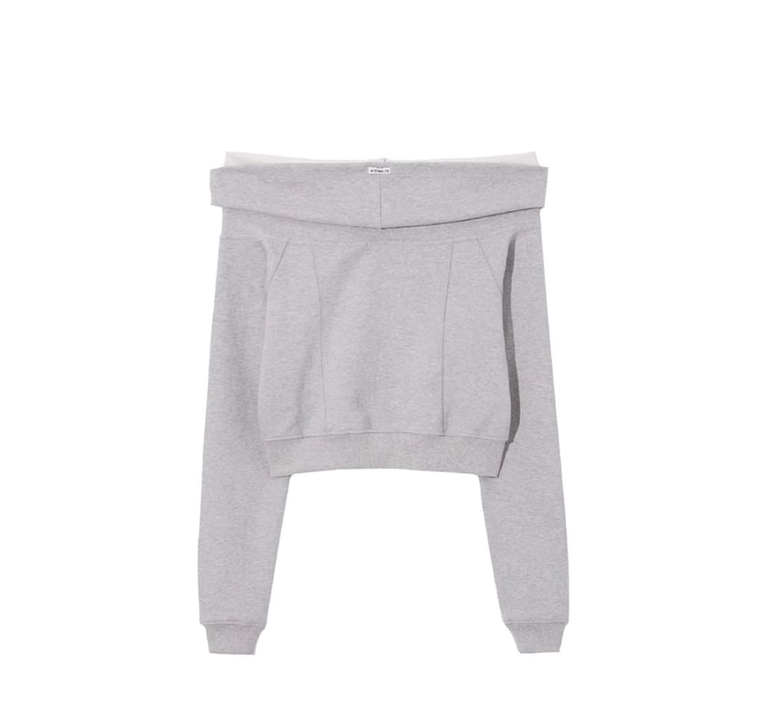 렌세 오픈 후디 집업 멜란지 그레이 상품이미지2