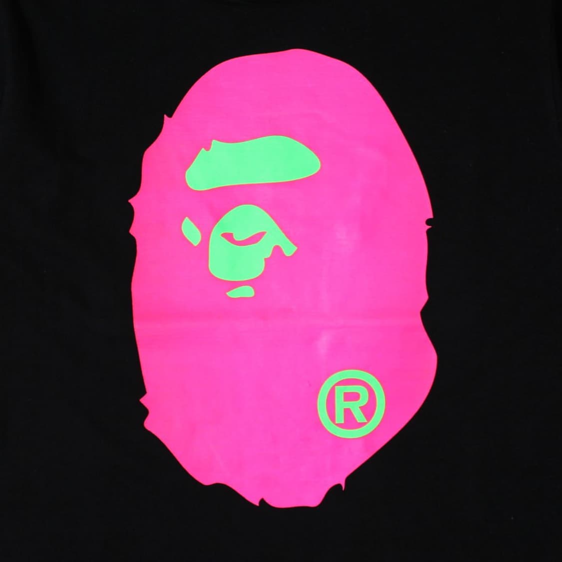 Bape 베이프 빅 사루 헤드 반팔 티셔츠 블랙 핑크 상품이미지2