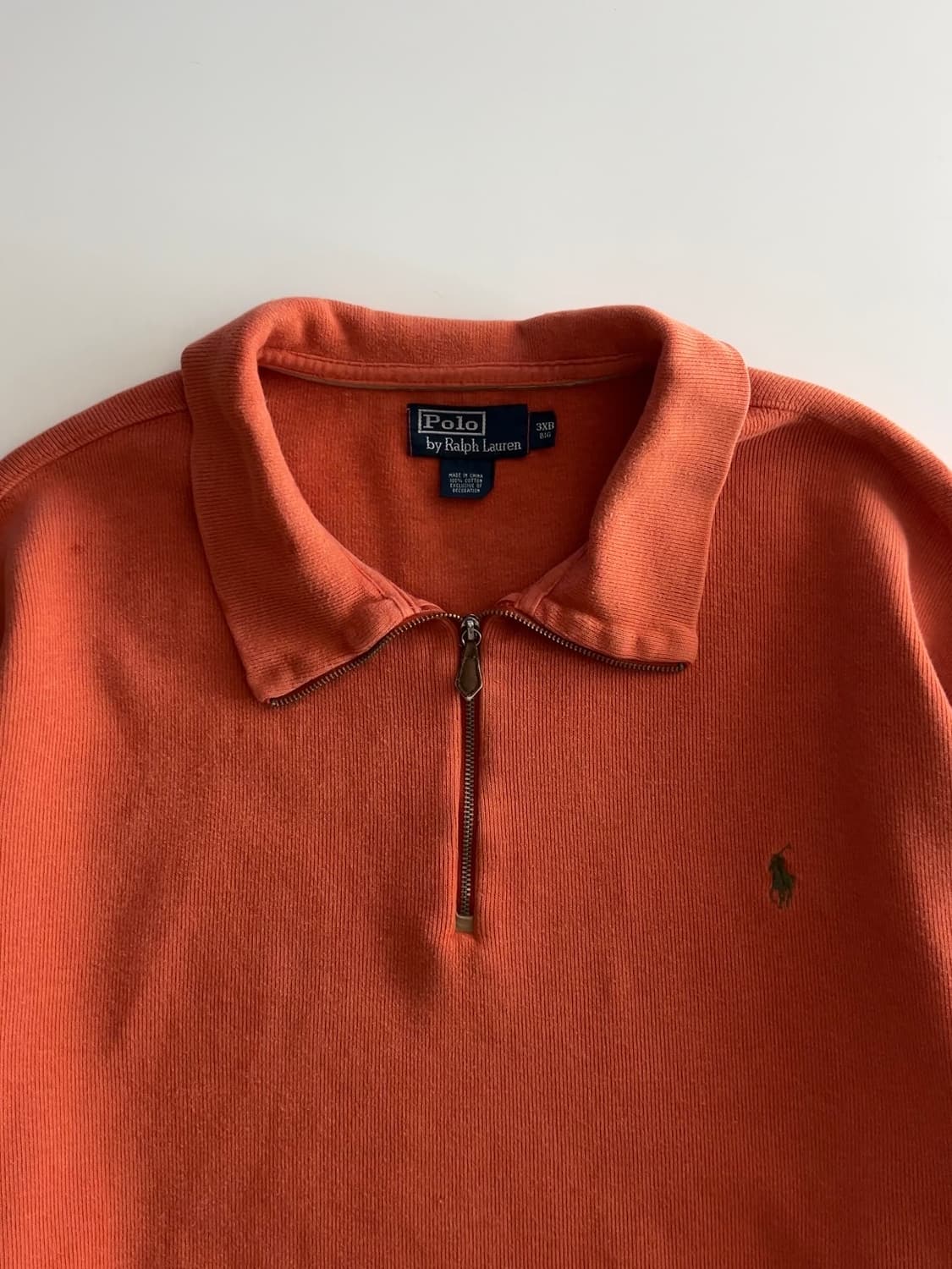 폴로 랄프로렌 오렌지 하프집업 니트 3XB 상품이미지3