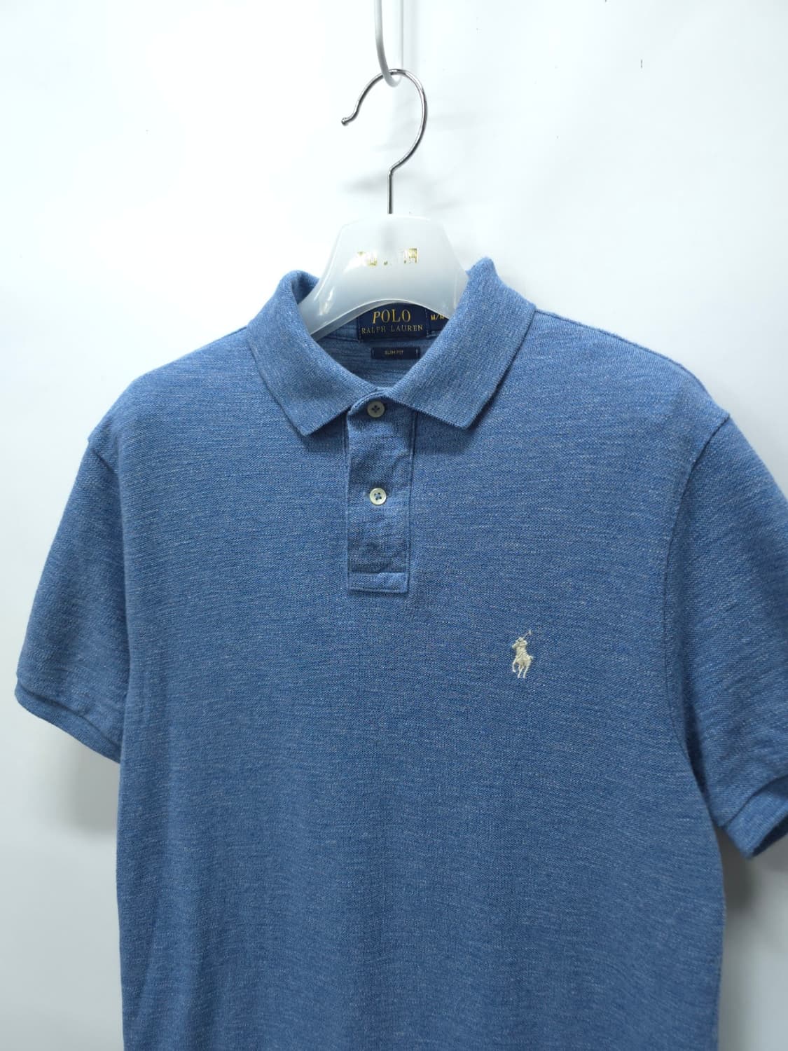 폴로 랄프로렌 슬라브 피케 카라 반팔티 블루 멜란지(95) 상품이미지2