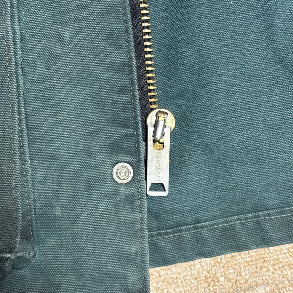 90s 칼하트 헌터그린 케이프 코트 XL 상품이미지8