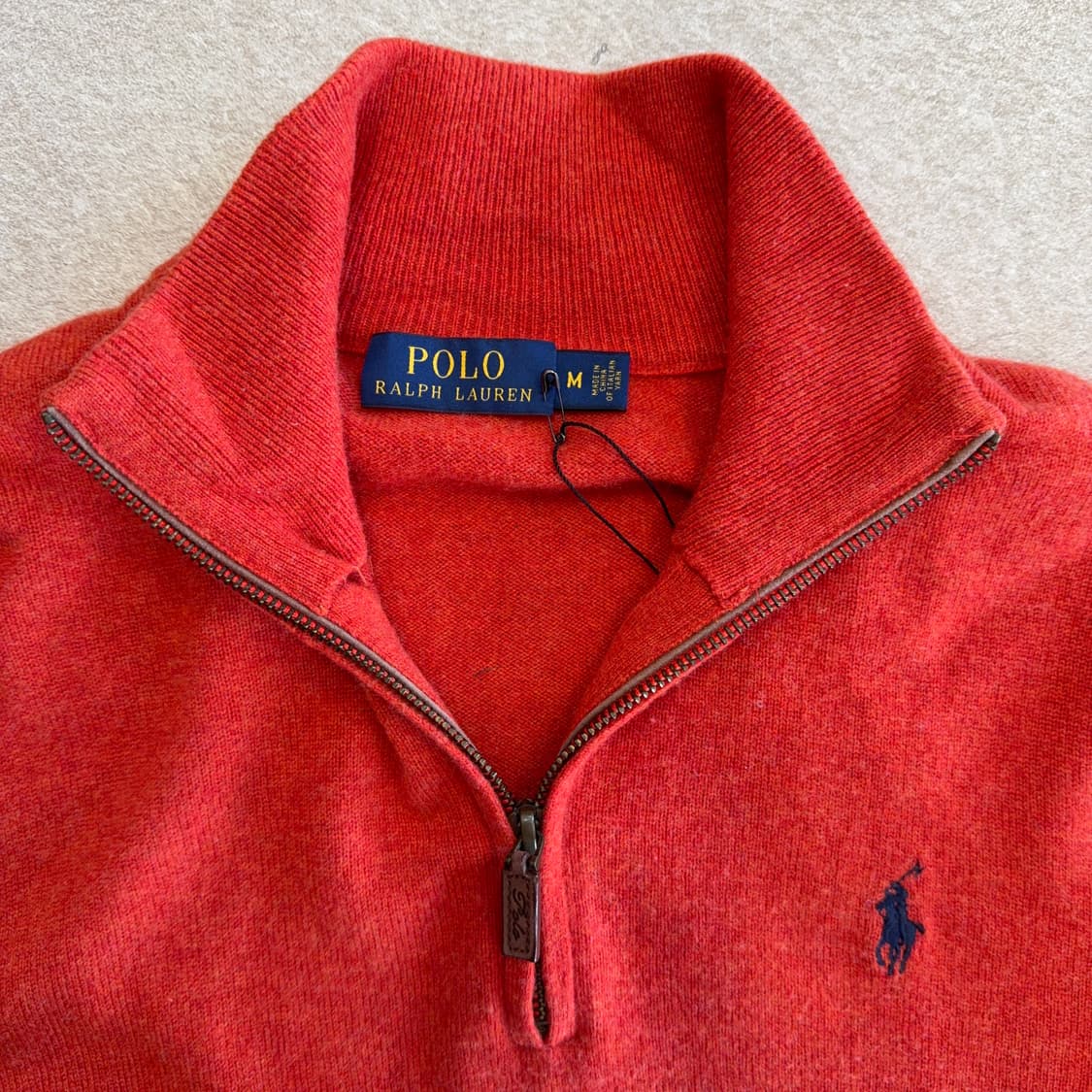 폴로 메리노 울 반집업 니트 상품이미지2