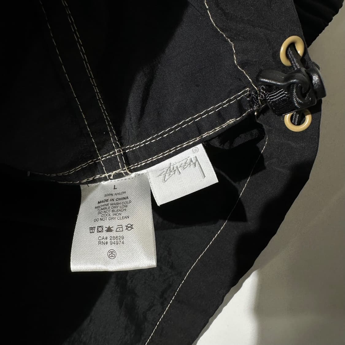 스투시 콘트라스트 스티치 풀오버 하프집업 후드 아노락 상품이미지8