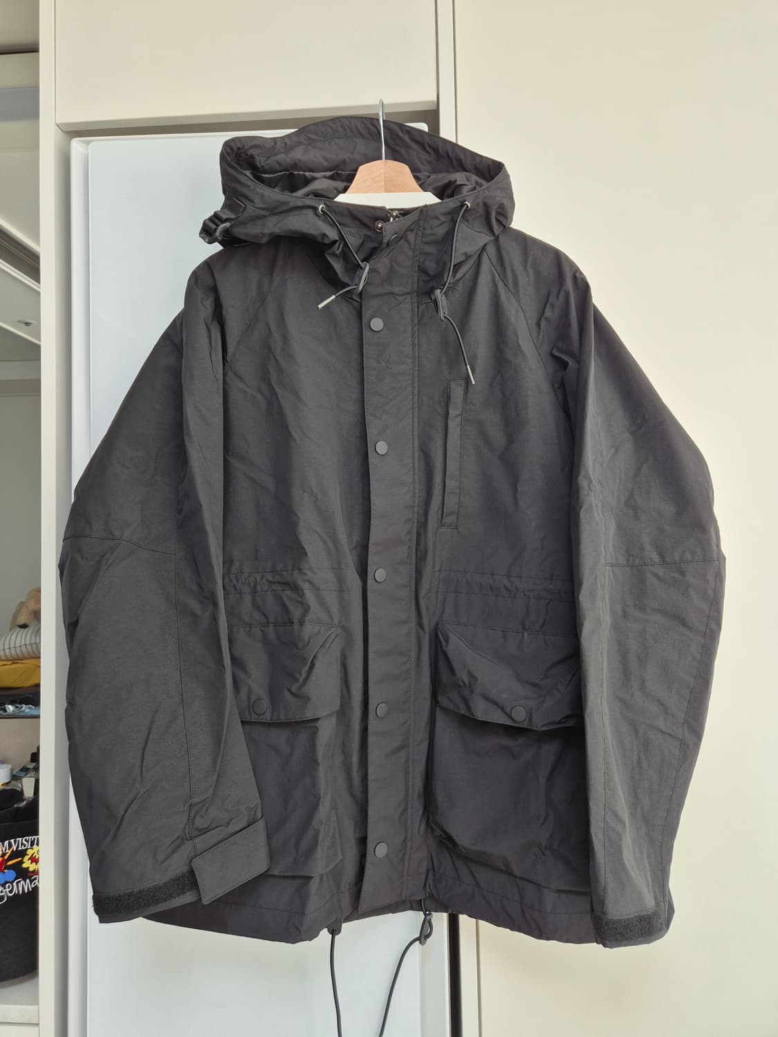 애프터프레이 레저 밀리터리 후디 쉘파카 블랙 M 상품이미지1