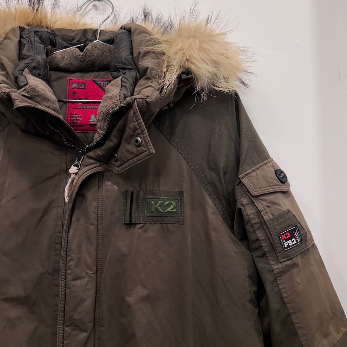 K2 + FS2 덕다운 후드 유틸리티 셰르파 패딩 상품이미지1