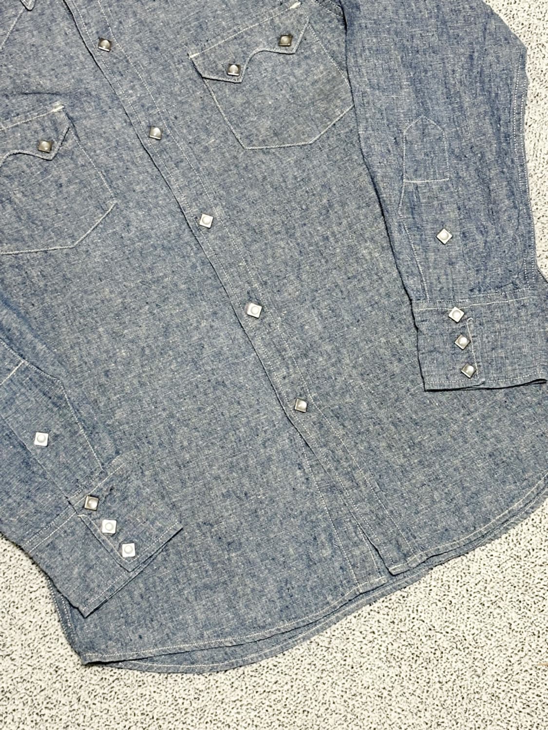 90s LEE 리 재팬 빈티지 샴브레이 웨스턴 셔츠 상품이미지4