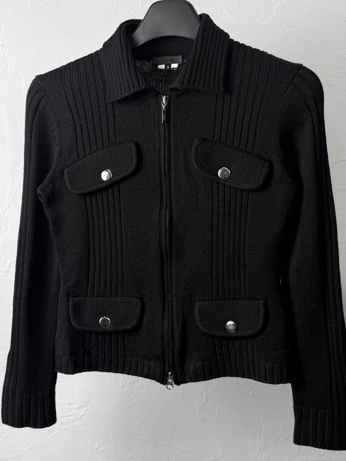 Icb 투웨이 니트 집업 상품이미지2