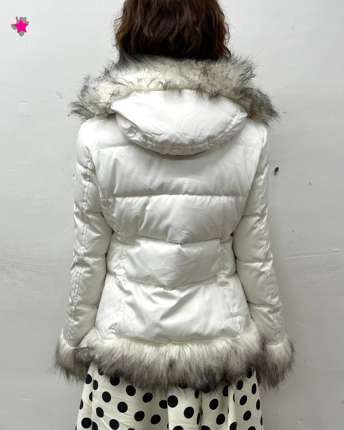White fur winter padded jacket  상품이미지3