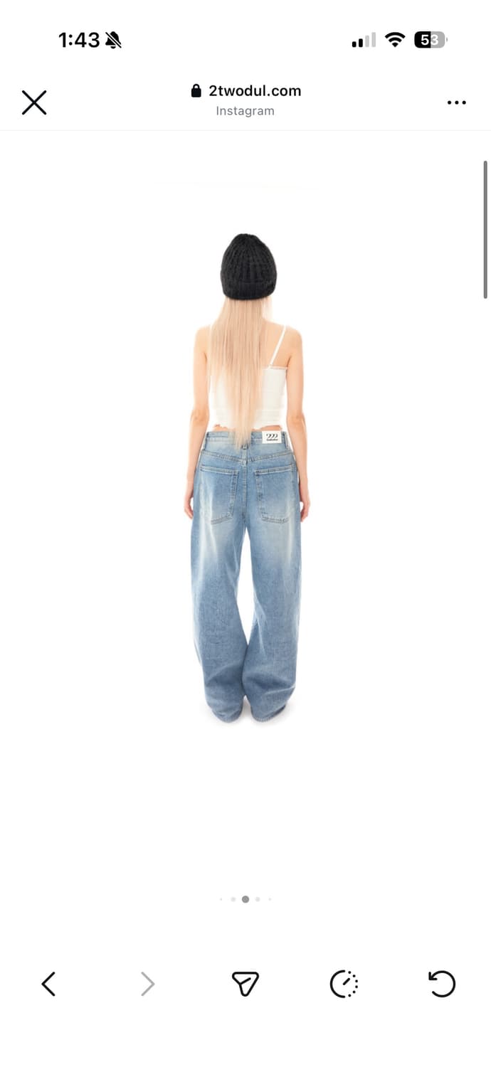 222 이투둘 데님002 바지 팝니다 상품이미지2