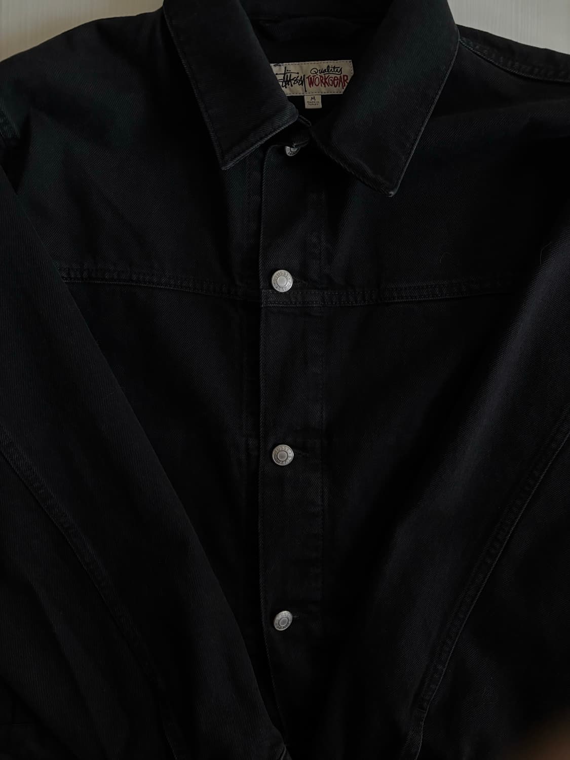 스투시 데님 트러커 자켓 블랙 M 상품이미지2