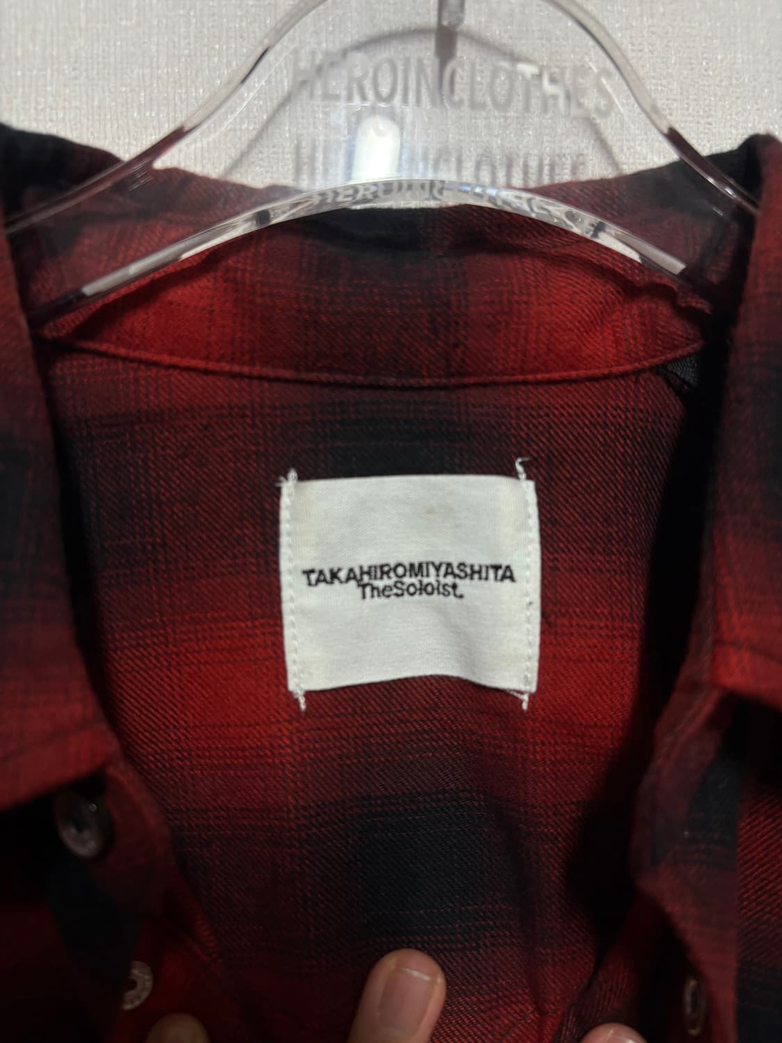 [46] 솔로이스트 오버사이즈 본디지 백지퍼 웨스턴 셔츠 레드 상품이미지3