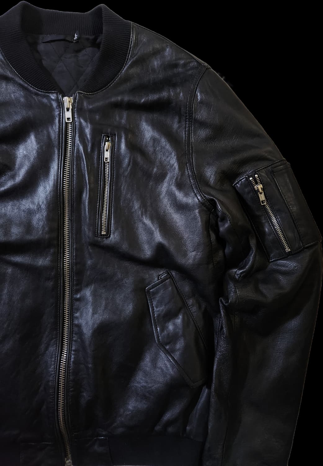 BLK DNM 레더 블루종 MA1/생로랑/쿠어/토니웩/해칭룸/올세인츠 상품이미지3