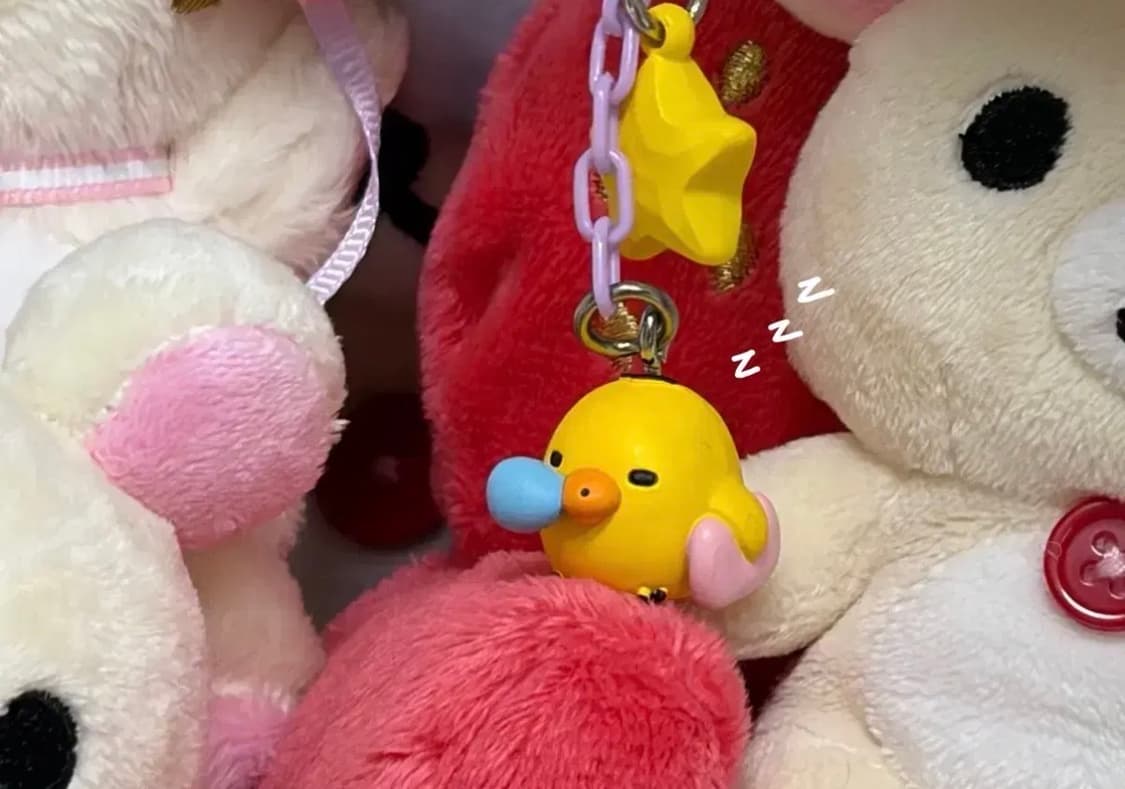 파자마 시리즈 잠자는 키이로이토리 고전 키링 상품이미지1