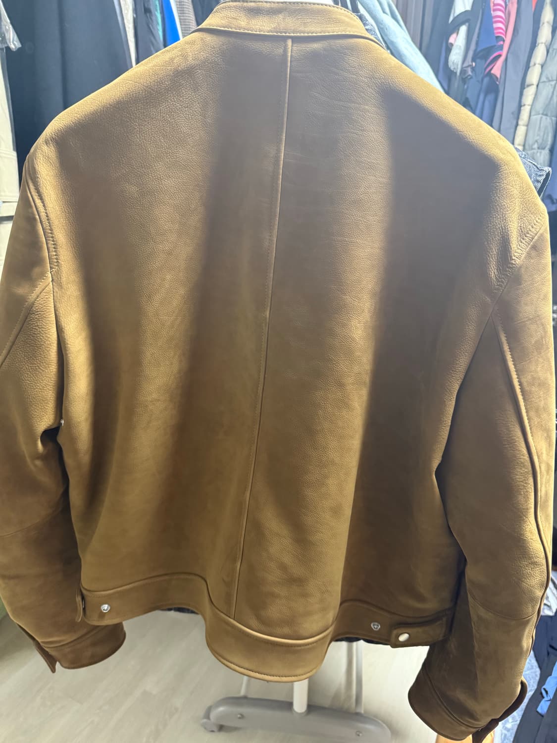 쿠어 카프 스킨D 포켓 바이커 자켓 L 상품이미지3