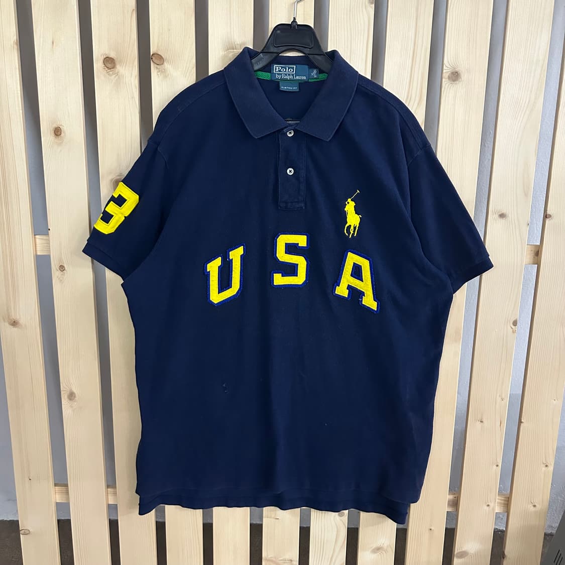 (XL) 폴로 랄프로렌 네이비 USA 빅포니 반팔 카라티 상품이미지1