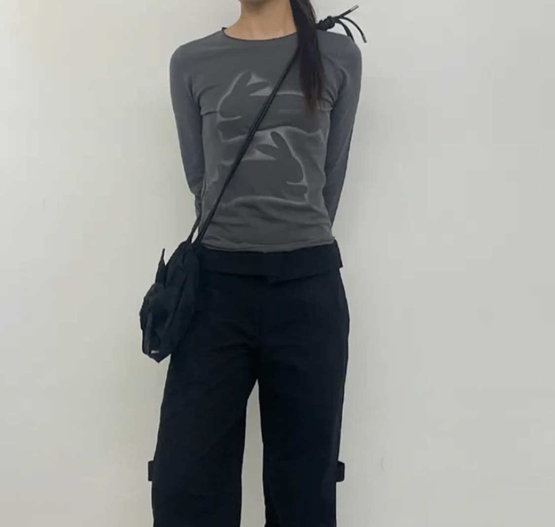 미세키서울 Tie-up mini drawstring bag BLACK 상품이미지2