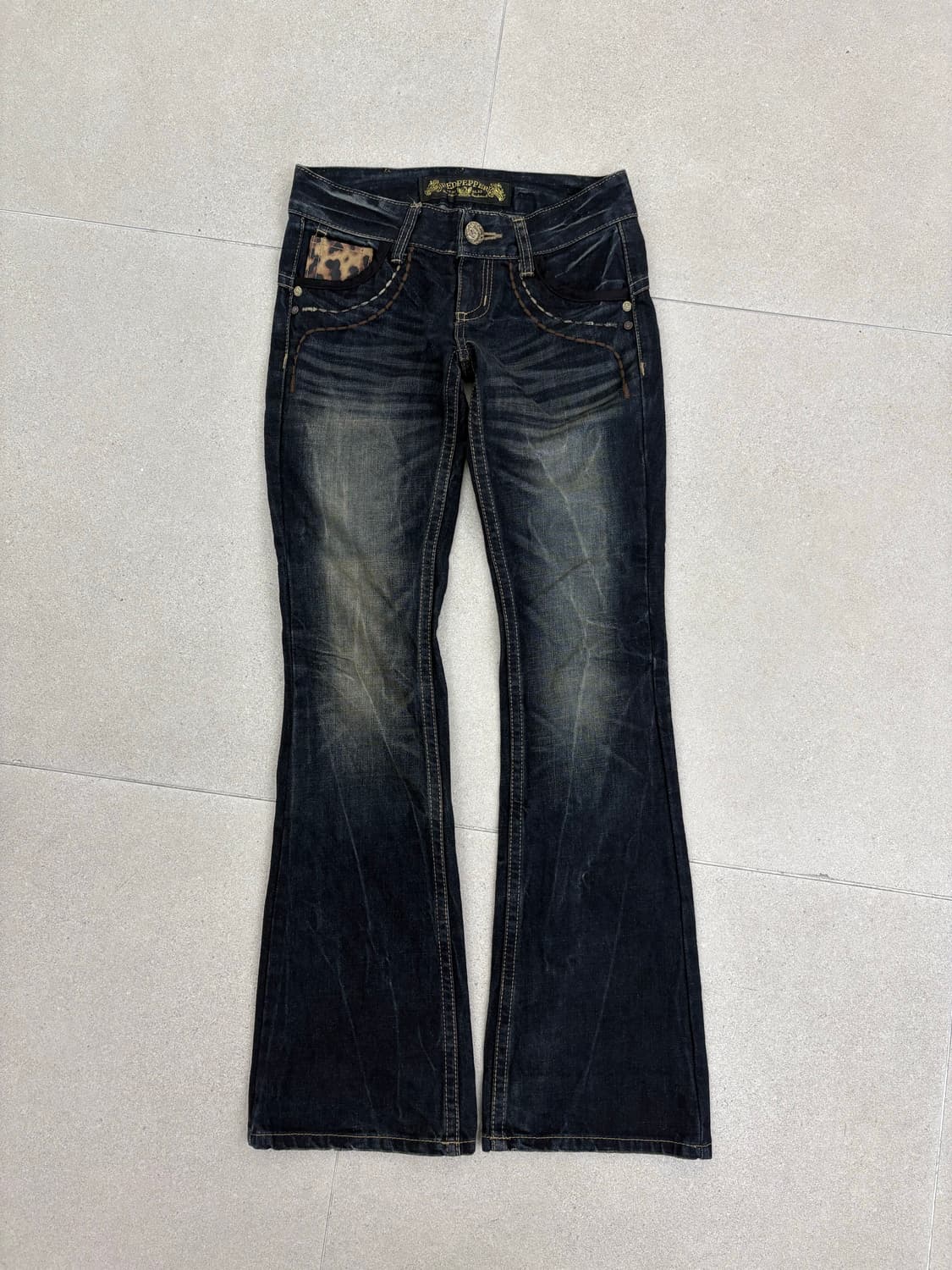 레드 페퍼 해골 부츠컷 팬츠 상품이미지4