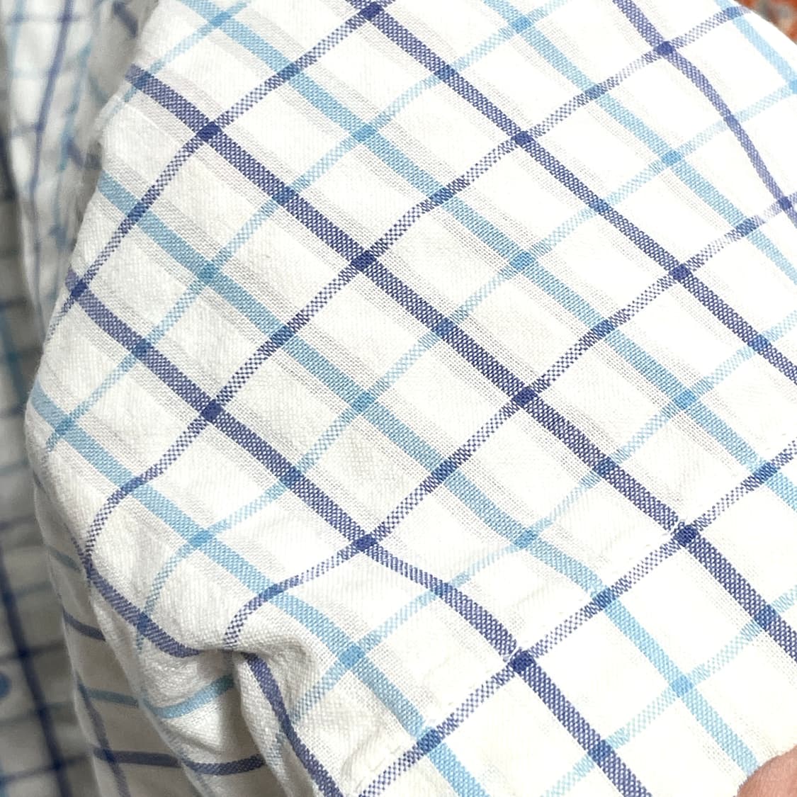 빈폴  블루 깅엄체크 반팔셔츠  남성105 상품이미지7