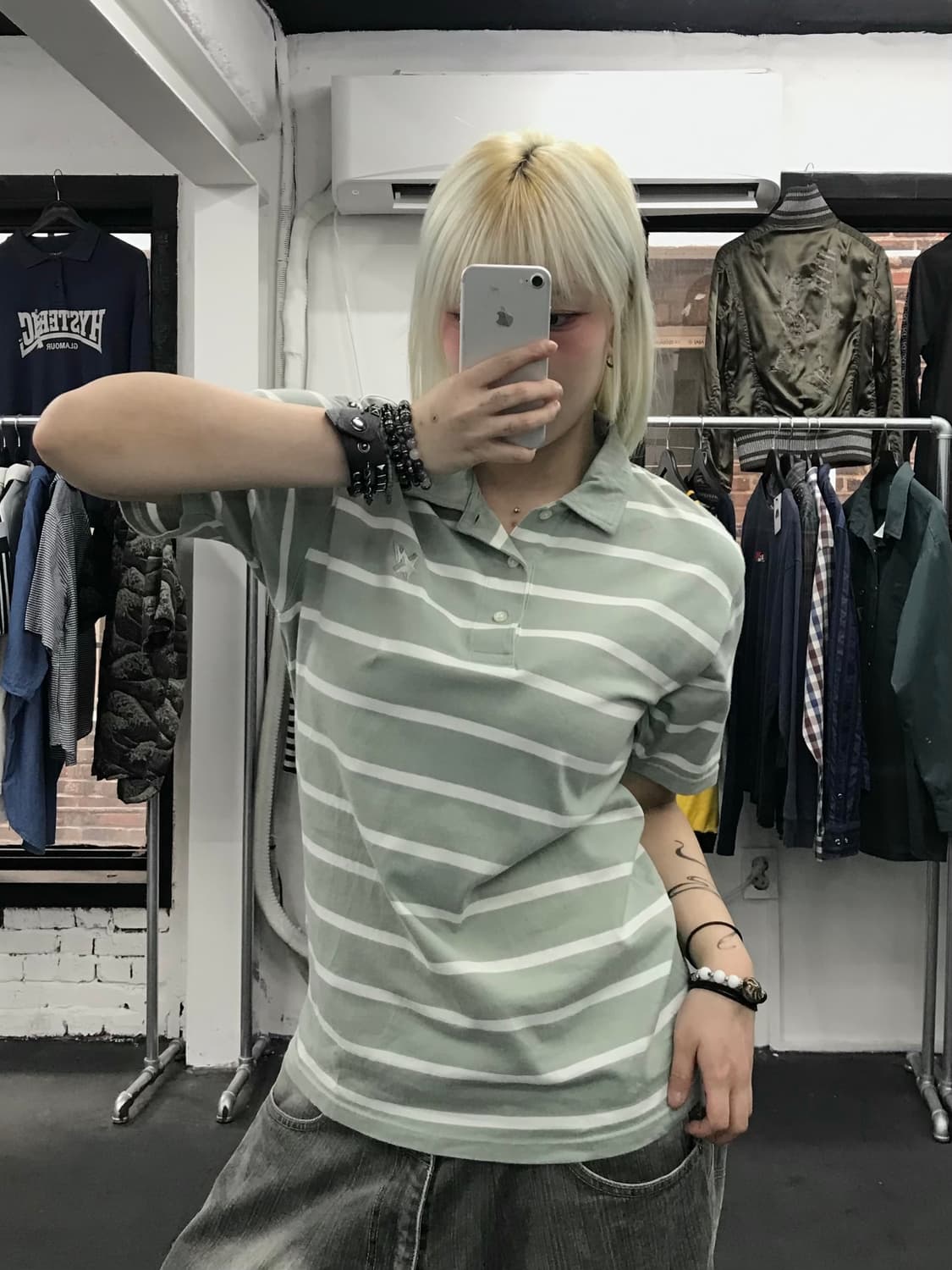 베이프 스타로고 스트라이프 PK 티셔츠 상품이미지4